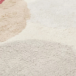 Ковер из хлопка с абстрактным принтом бежевого цвета Elysian Flow Blush варинант исполнения - 3 | Loft Concept в Уфе