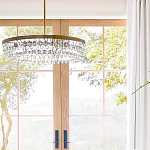 Люстра круглая с подвесками в форме стеклянных капель Glass Rain варинант исполнения - 5 | Loft Concept в Уфе