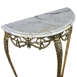 Консоль из бронзы с мраморной столешницей Mademoiselle De Console варинант исполнения - 1 | Loft Concept в Уфе