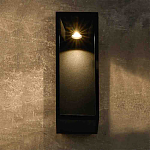 Уличный настенный светильник прямоугольной формы черного цвета Geometric Glow варинант исполнения - 2 | Loft Concept в Уфе