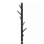 Напольная вешалка чёрная с золотистыми элементами Branches Hangers варинант исполнения - 2 | Loft Concept в Уфе