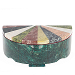 Шкатулка с мозаикой из натурального камня змеевик Stone Casket варинант исполнения - 1 | Loft Concept в Уфе
