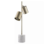 Настольная лампа золотистая на белом мраморном основании Streams of Light варинант исполнения - 3 | Loft Concept в Уфе