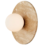 Бра в виде диска с плафоном из матового белого стекла Marble Glow варинант исполнения - 2 | Loft Concept в Уфе