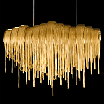 Люстра подвесная с металлическими цепочками и изогнутыми металлическими дугами 72 см Atlantis Chain варинант исполнения - 17 | Loft Concept в Уфе