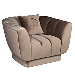 Дизайнерское кресло мягкое из серого велюра Serenity варинант исполнения - 1 | Loft Concept в Уфе