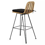 Стул барный с ротанговым плетением Half Bar Chair with Wicker без подлокотников варинант исполнения - 1 | Loft Concept в Уфе