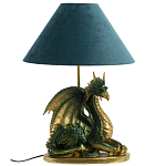 Настольная лампа с абажуром Дракон Green Dragon Синий абажур варинант исполнения - 3 | Loft Concept в Уфе