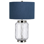 Настольная лампа с цилиндрическим абажуром и прозрачным стеклянным основанием Quintiesse варинант исполнения - 7 | Loft Concept в Уфе