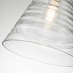 Подвесной светильник с прозрачным рельефным стеклянным плафоном в форме конуса Feiss варинант исполнения - 3 | Loft Concept в Уфе
