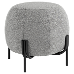 Пуф в ткани букле серого цвета Pikelet варинант исполнения - 1 | Loft Concept в Уфе