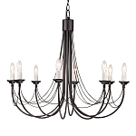 Люстра черного цвета ручной работы с канделябрами и переплетенной проволочной драпировкой Elstead Lighting варинант исполнения - 5 | Loft Concept в Уфе