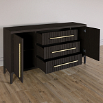 Буфет Primo с тремя ящиками и двумя фасадами Темный орех варинант исполнения - 5 | Loft Concept в Уфе