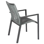 Стул темно-серый с высокой плетеной спинкой и сиденьем Braided Strength варинант исполнения - 3 | Loft Concept в Уфе