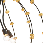 Люстра в форме шара с золотыми элементами на чёрном каркасе Arced Lines варинант исполнения - 1 | Loft Concept в Уфе