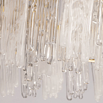 Люстра круглая с прозрачными стержнями разной длины Textured Glass Chandelier варинант исполнения - 8 | Loft Concept в Уфе