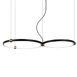 Люстра подвесная светодиодная черный металл Ring Horizontal варинант исполнения - 8 | Loft Concept в Уфе