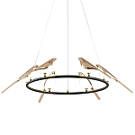 Подвесной светильник с декором в виде птиц Birds Ring Hanging Lamp варинант исполнения - 1 | Loft Concept в Уфе