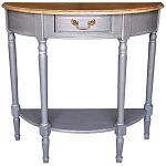 Полукруглая консоль в стиле прованс серая Margery Provence Grey Console варинант исполнения - 1 | Loft Concept в Уфе