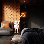 Гипсовая 3D панель с принтографией PM-105 варинант исполнения - 1 | Loft Concept в Уфе