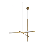 Люстра с 3-мя  пересекающимися цилиндрическими плафонами на тонких тросах Trumpet tube варинант исполнения - 2 | Loft Concept в Уфе