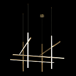 Люстра с 8-ю пересекающимися цилиндрическими плафонами на тонких тросах Trumpet tube варинант исполнения - 7 | Loft Concept в Уфе