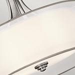 Люстра подвесная с двойным круглым плафоном из органзы и матового стекла Kichler варинант исполнения - 3 | Loft Concept в Уфе