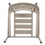 Стул серо-бежевый с декоративным плетением на спинке и подлокотниках Chair Weave варинант исполнения - 7 | Loft Concept в Уфе