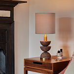 Настольная лампа с белым цилиндрическим абажуром на фигурном основании из полусфер Bewitchment варинант исполнения - 1 | Loft Concept в Уфе