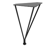 Стол журнальный c коричневой круглой столешницей на четырех черных ножках Charm Coffee Table варинант исполнения - 3 | Loft Concept в Уфе