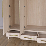 Большой Шкаф Primo Светлый дуб с 3 дверьми и 3 выдвижными ящиками варинант исполнения - 4 | Loft Concept в Уфе