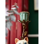 Подсвечник в виде кошки из фарфора с бронзовыми элементами Paradise Cat варинант исполнения - 7 | Loft Concept в Уфе