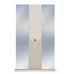 Шкаф трёхдверный с 2-мя зеркальными дверками Satin Furniture варинант исполнения - 3 | Loft Concept в Уфе