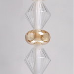 Подвесной светильник с вертикальной композицией из прозрачных и янтарных стеклянных шаров и ромбов Gabriel Scott Luna варинант исполнения - 14 | Loft Concept в Уфе