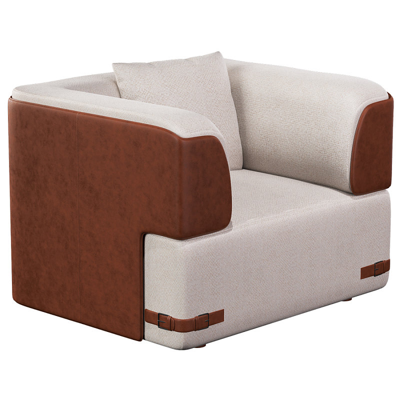 Кресло Richmond  с кожаной отделкой Молочный Коричневый в Уфе | Loft Concept 