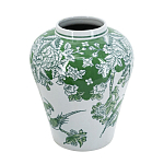 Ваза с зелеными цветочными и птичьими мотивами Vase Inspired by Nature варинант исполнения - 2 | Loft Concept в Уфе