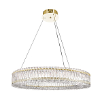 Люстра подвесная круглая из прозрачного хрусталя с золотым корпусом Selfsufficient варинант исполнения - 7 | Loft Concept в Уфе