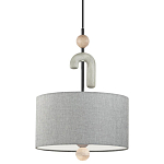 Люстра с серым тканевым плафоном Flourish варинант исполнения - 1 | Loft Concept в Уфе