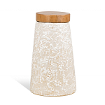 Керамический столик с деревянной столешницей "Пешка" варинант исполнения - 6 | Loft Concept в Уфе