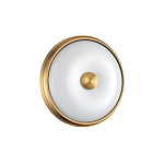 Бра круглое с матовым стеклянным плафоном и металлической окантовкой Soft Halo варинант исполнения - 3 | Loft Concept в Уфе