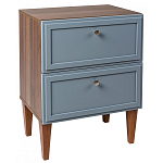 Тумба прикроватная серая из массива бука с 2-мя ящиками Wenge Light варинант исполнения - 1 | Loft Concept в Уфе