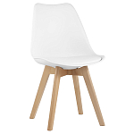 Стул с основой из пластика и мягким сиденьем Arvika White варинант исполнения - 1 | Loft Concept в Уфе