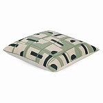 Подушка декоративная зеленого цвета с геометрическим рисунком Divine Abstractions варинант исполнения - 1 | Loft Concept в Уфе