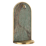 Настенный светильник зеленого цвета с бронзовой рамкой овальной формы с полкой Herbarium  варинант исполнения - 1 | Loft Concept в Уфе