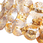 Люстра круглая золотого цвета с круглыми хрустальным элементами Solyria варинант исполнения - 7 | Loft Concept в Уфе