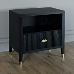 Прикроватная тумбочка с полкой Elsa Dreams Black варинант исполнения - 1 | Loft Concept в Уфе