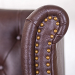 Кресло из натуральной кожи на 4-х деревянных ножках из массива бука Thomas Armchair brown варинант исполнения - 4 | Loft Concept в Уфе