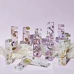 Подставка для телефона из эпоксидной смолы с цветами белая Epoxy Flowers Phone Stand White варинант исполнения - 4 | Loft Concept в Уфе