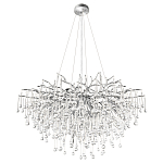 Люстра подвесная с прозрачными стеклянными подвесками в форме капель Диаметр 100 см Droplet Chandelier варинант исполнения - 14 | Loft Concept в Уфе