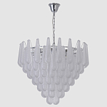 Люстра с подвесками из рифленного стекла в форме капель Textured Glass Chandelier варинант исполнения - 10 | Loft Concept в Уфе